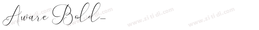 Aware Bold字体转换